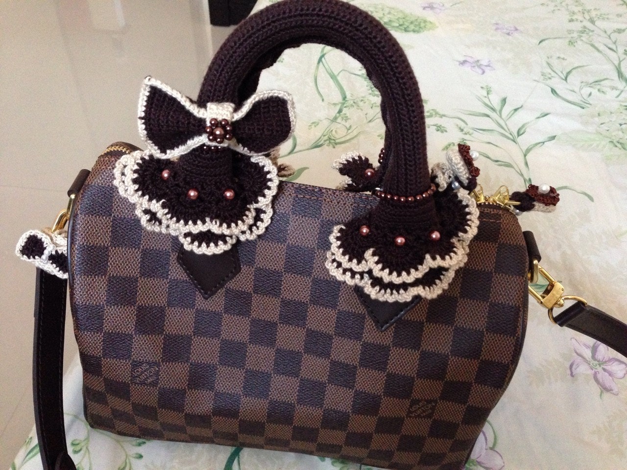Bag Handle. Crochet Handle covers for Louis Vuitton Speedy