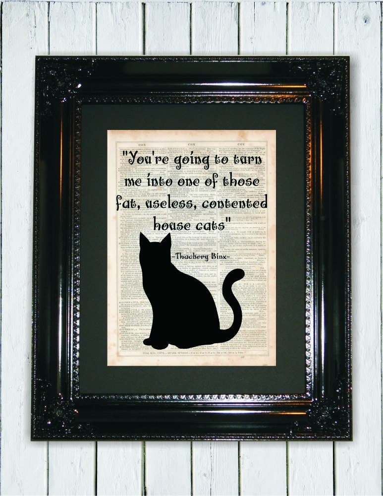 thackery binx hocus pocus quote dictionary art print vintage