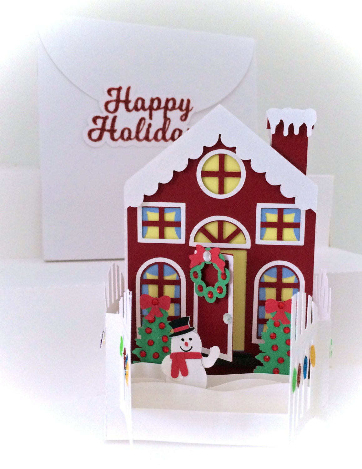 Holiday House Card In A Box 3D SVG