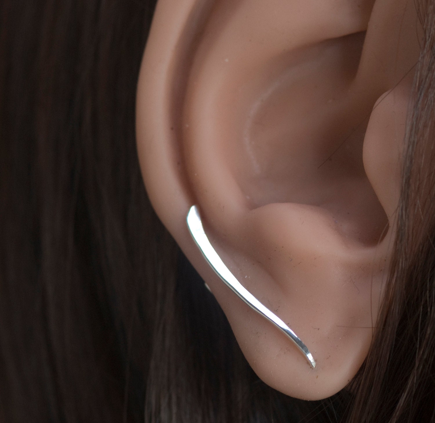 minimalist climber earrings