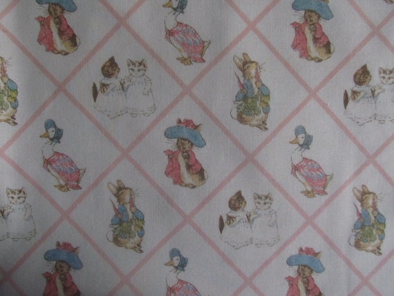 Vintage Beatrix Potter fabric by aCrazyQuiltJourney on Etsy