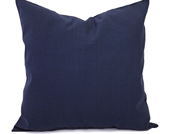 Solid Pillow Covers - Navy Couch Pillow Covers - Two Navy Throw Pillow Covers - Navy Blue Pillow Covers - Decorative Pillow - Navy Pillows