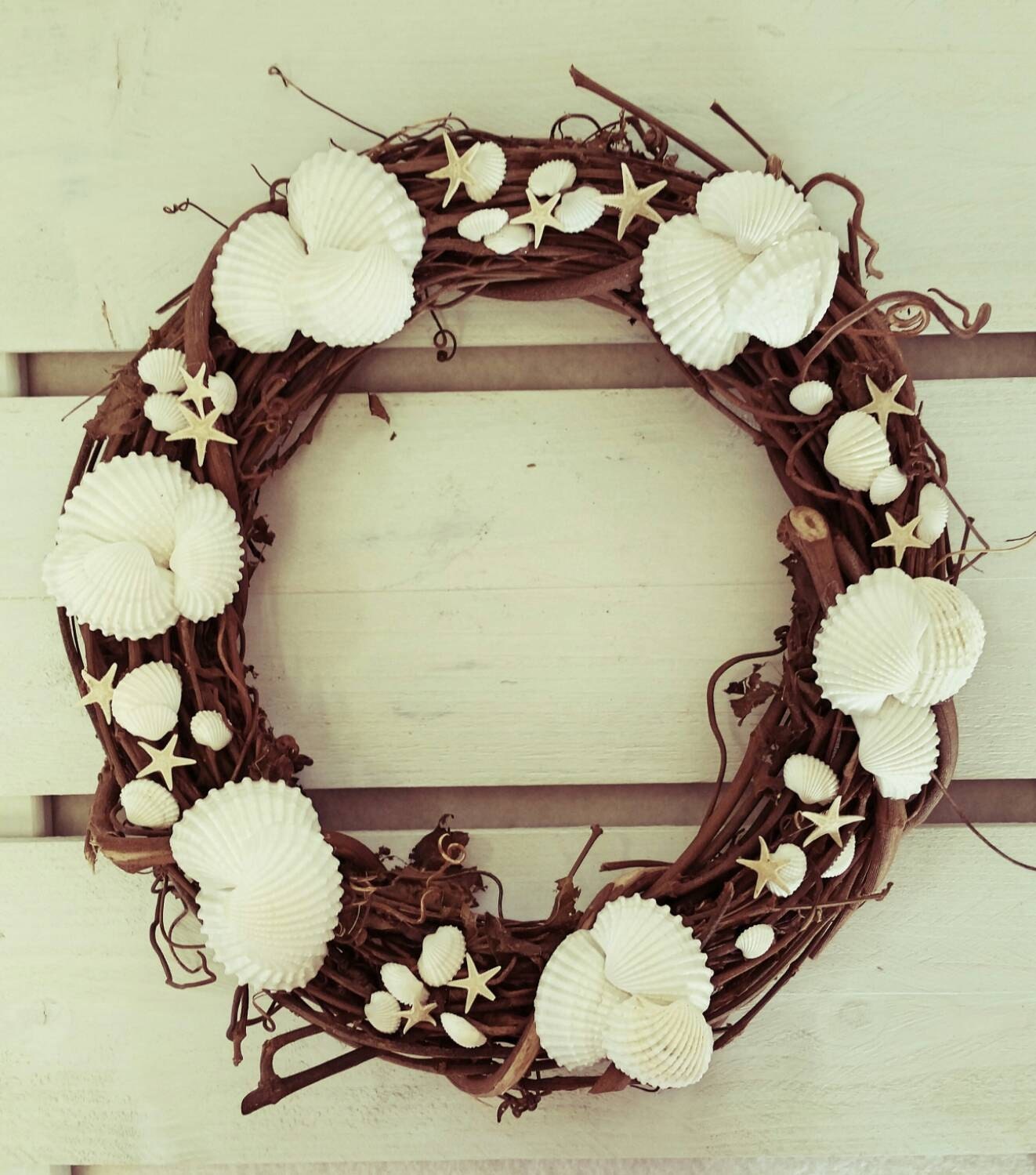 Seashell Wreath Home Decor Front Door By ElizaRoseFloral   Il Fullxfull.724730407 U98s 