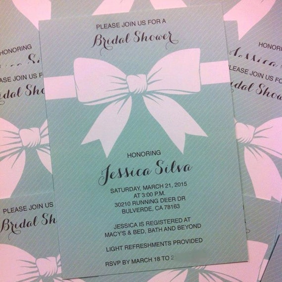 Tiffany Themed Baby Shower Invitations 9