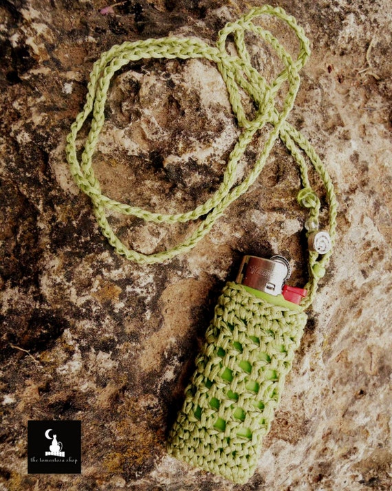 Colorful Handmade Crochet Lighter Holders by