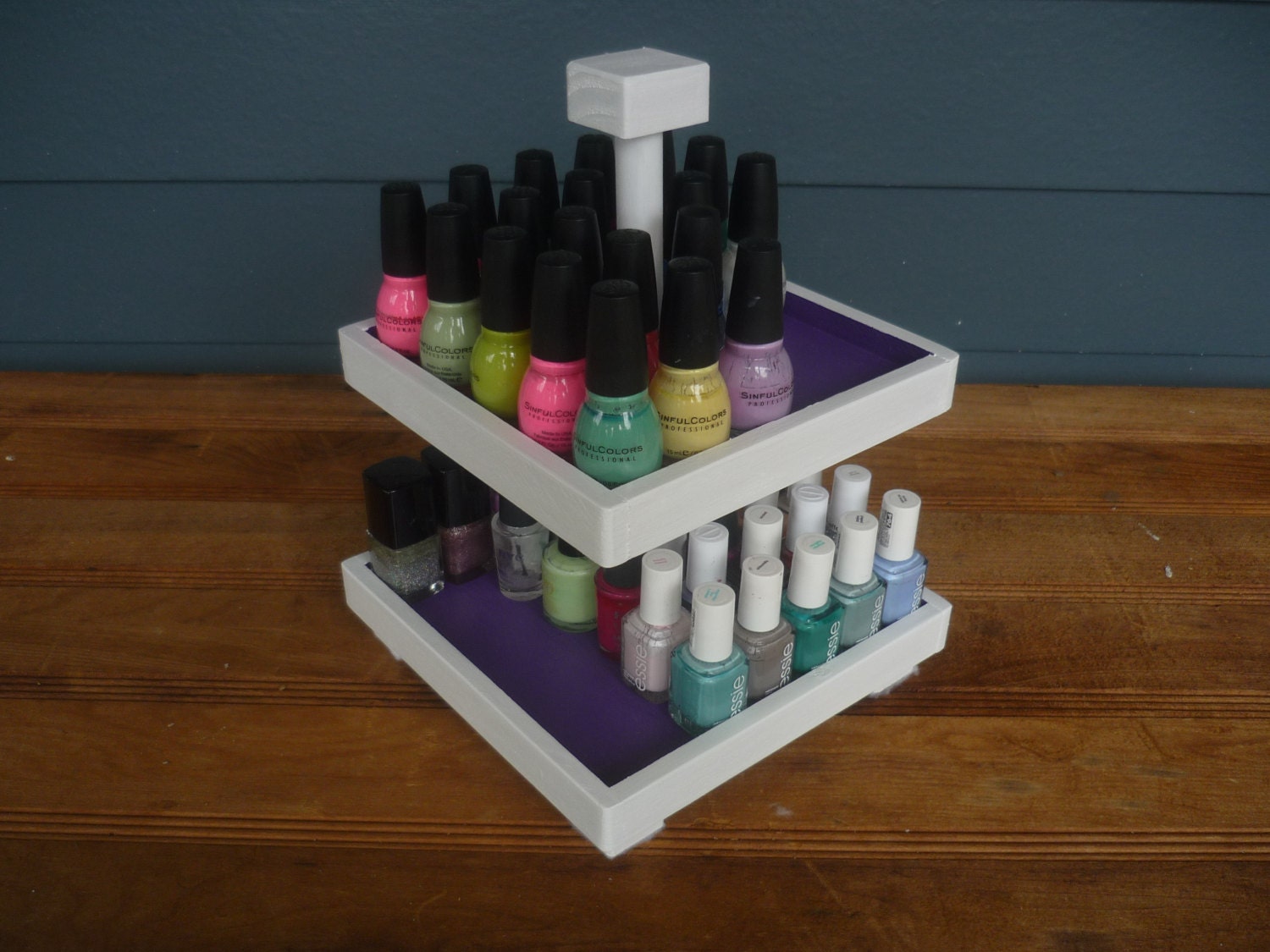 Nail Polish 2 Tier Table Top Organizer 50 by PalletCreatives