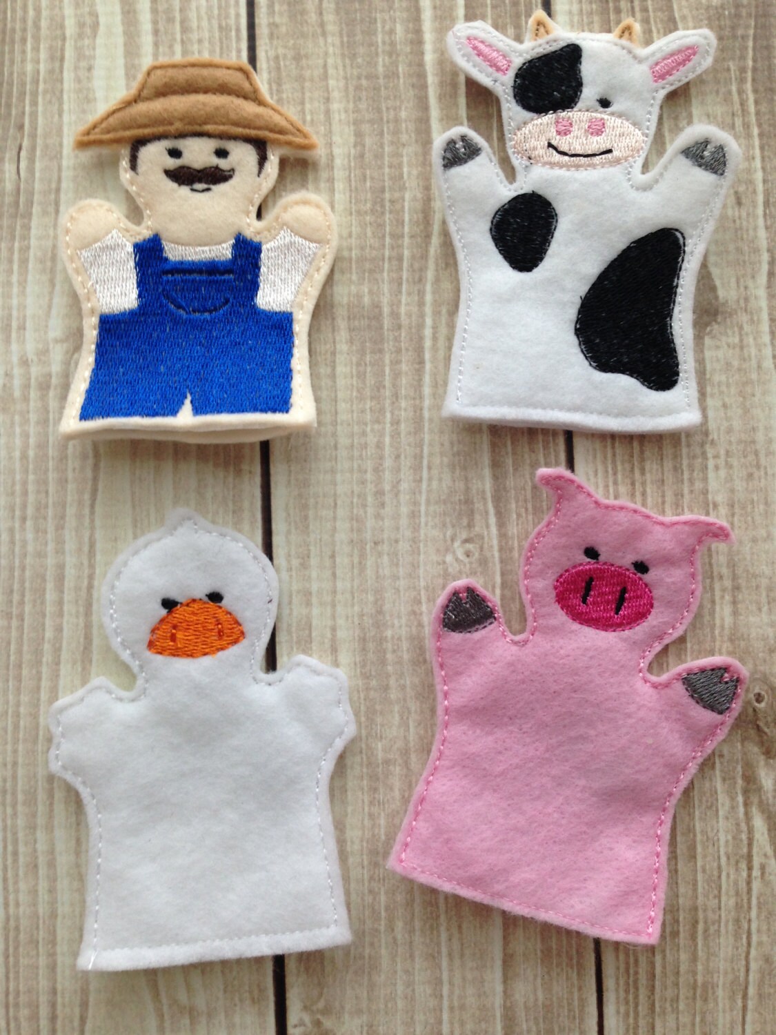 Farm animals finger puppet set Barnyard Finger puppet set