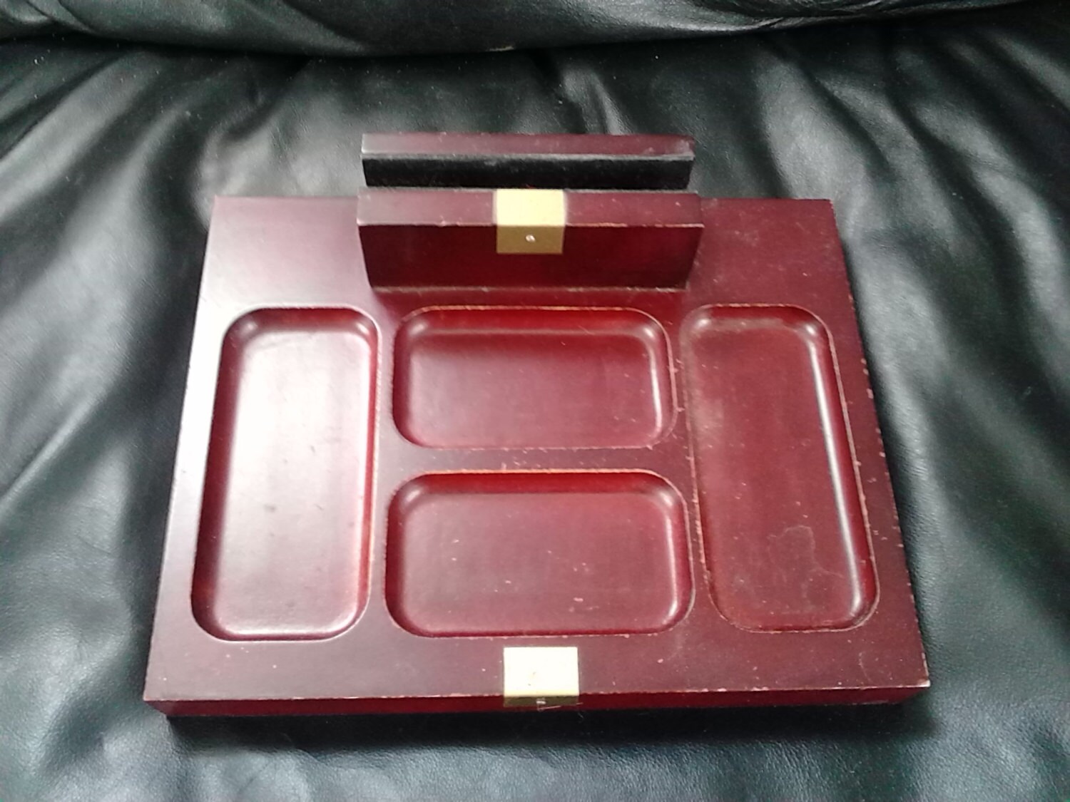 Vintage Men’s Wooden Dresser Stain,4 Wells,Slot