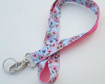 Flower Lanyard Keychains for Women, Cool Lanyards for Keys, Id Badge Holder Necklace Lanyards, Cute Lanyards for Badges