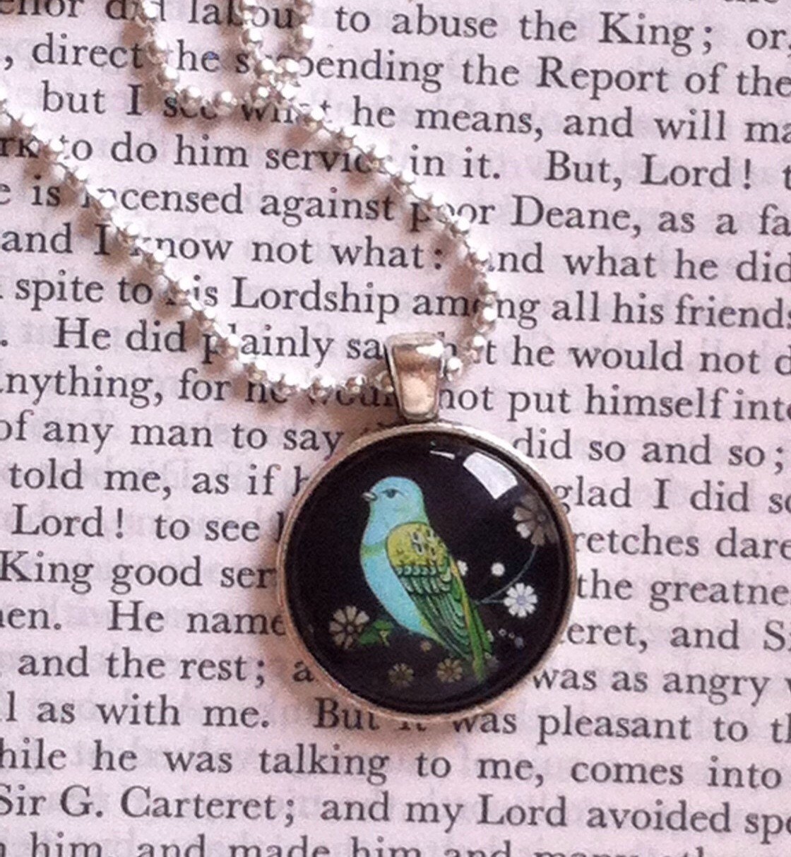 Vintage Bird Necklace by PoppysParlour on Etsy