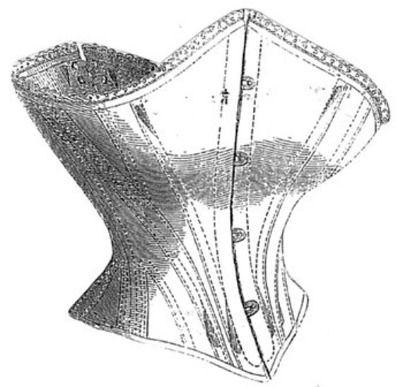 AG1601 1863 Corset Belt 30 Waist Sewing Pattern by patternsoftime