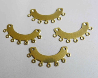 100pcs Raw Brass Earring Findings 22mm x 6mm - F203