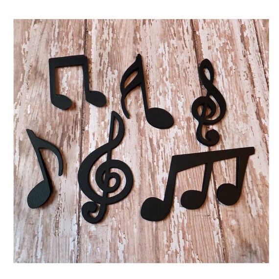 Items similar to 24 Musical Notes, Paper Die Cuts, Choose Size on Etsy