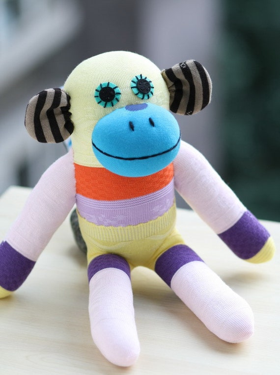 small sock monkey stuffed animal