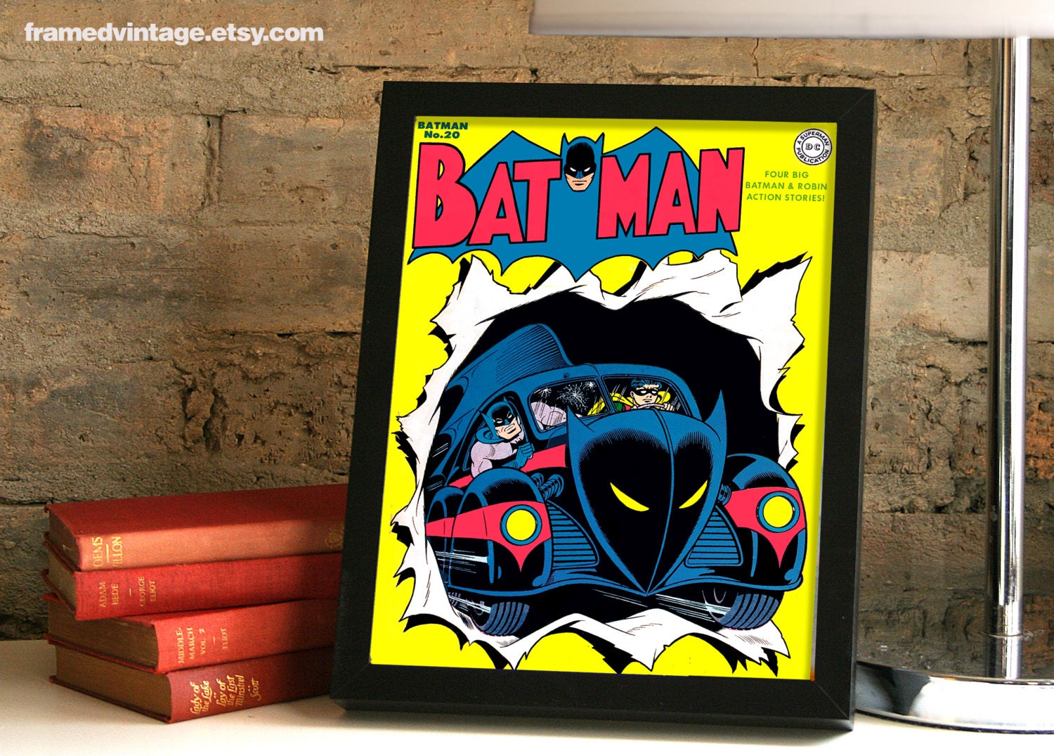 Batman Framed Print Batman No 20 Art Print by FRAMEDVINTAGE