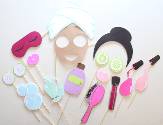 17pc Spa Day Photo Booth Props/Spa Day/Spa by ThePartyGirlStudio