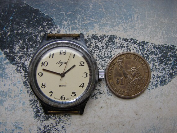Vintage wrist watch / men's Watch LUCH / Mechanical watch / USSR era ...