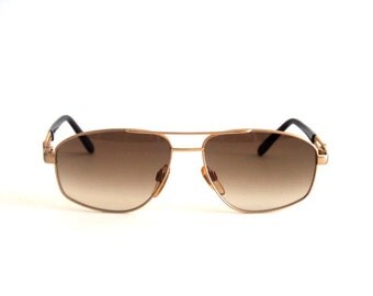 Vintage Sunglasses Pitti Uomo PU 55 - 1 Aviator Florence design Aviator Steampunk Luxury Original '80s Frame Italy NOS