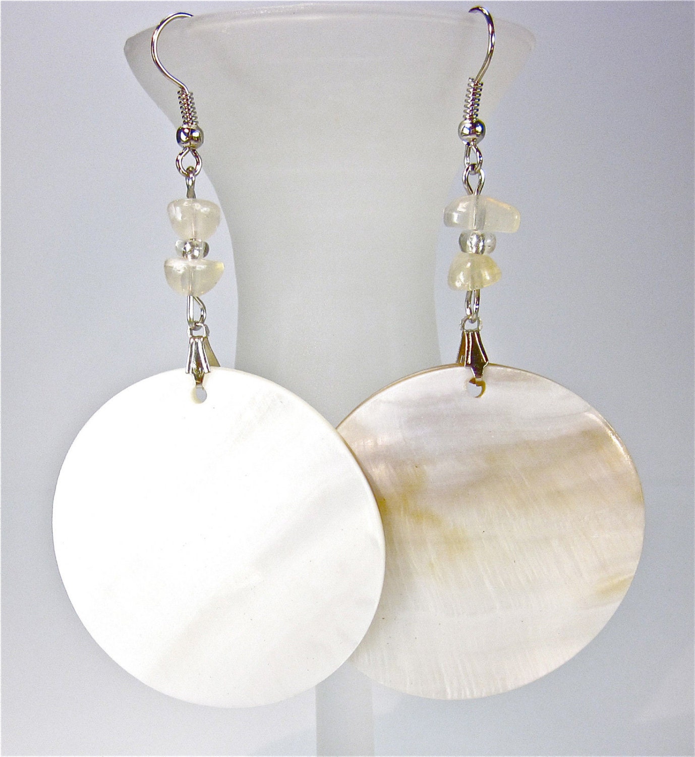 Disc drop earrings Clearance