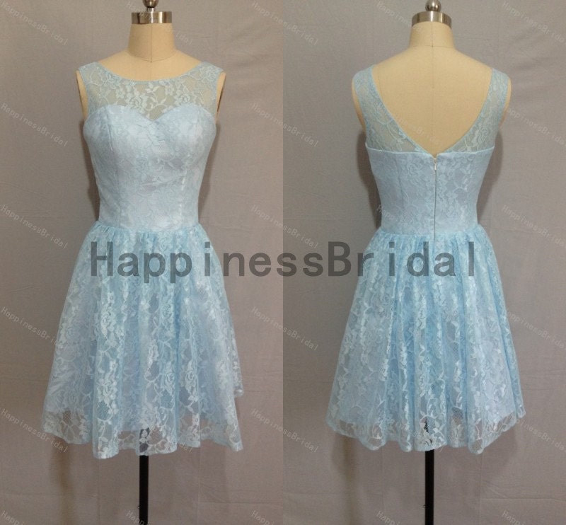 Party dressshort prom dress lace prom by HappinessBridal on Etsy