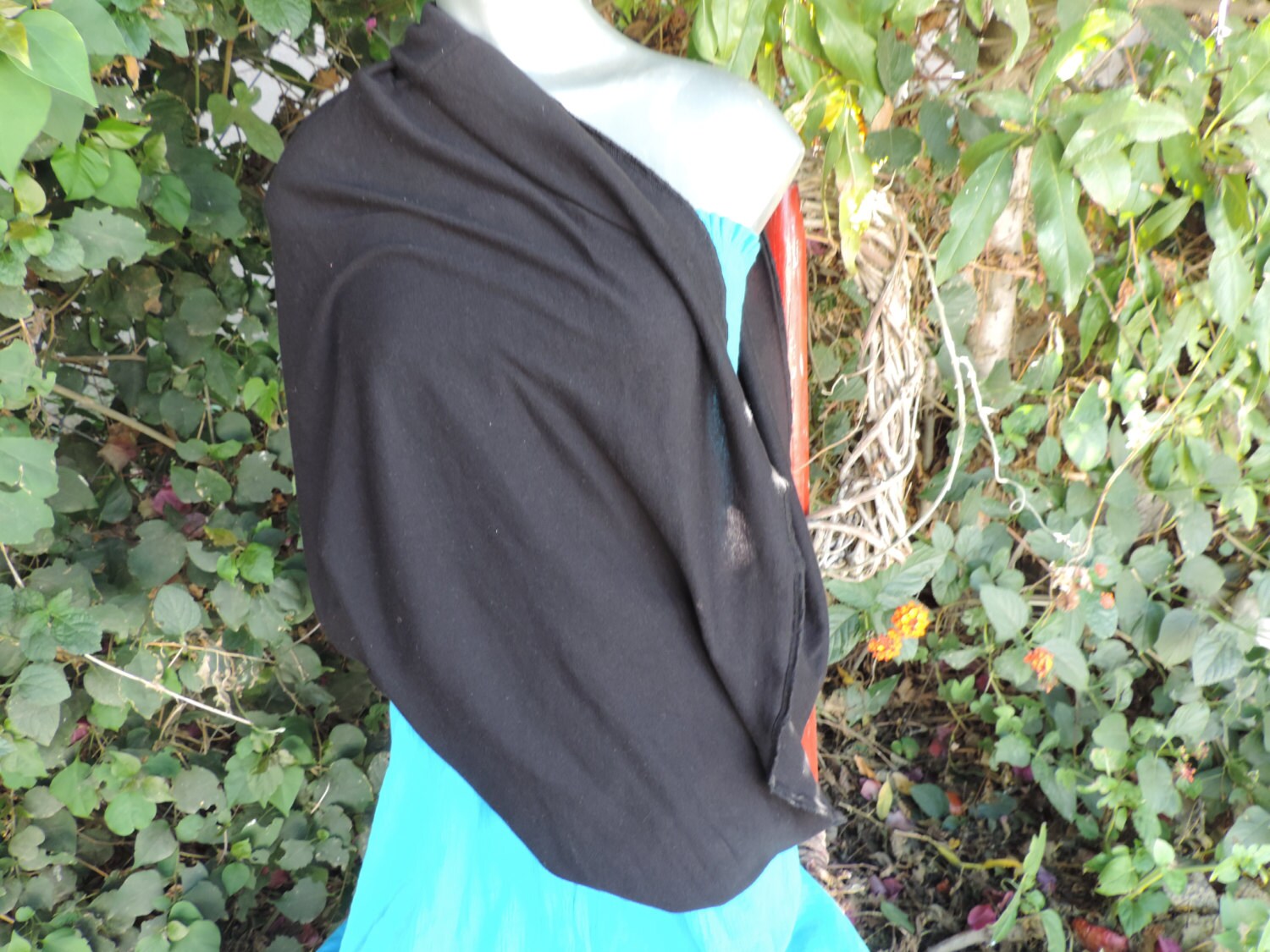 bLACK nursing cover Breastfeeding cover infinity circle loop