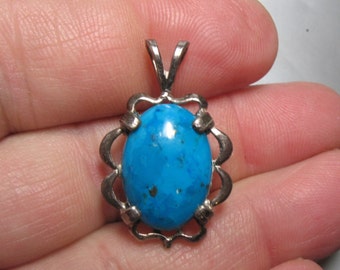 Turquoise and Sterling Silver Pendant - Item 70522