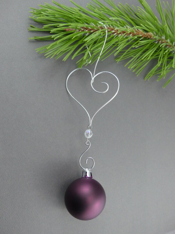 Heart Christmas Tree Ornament Hooks Wire Christmas Ornament