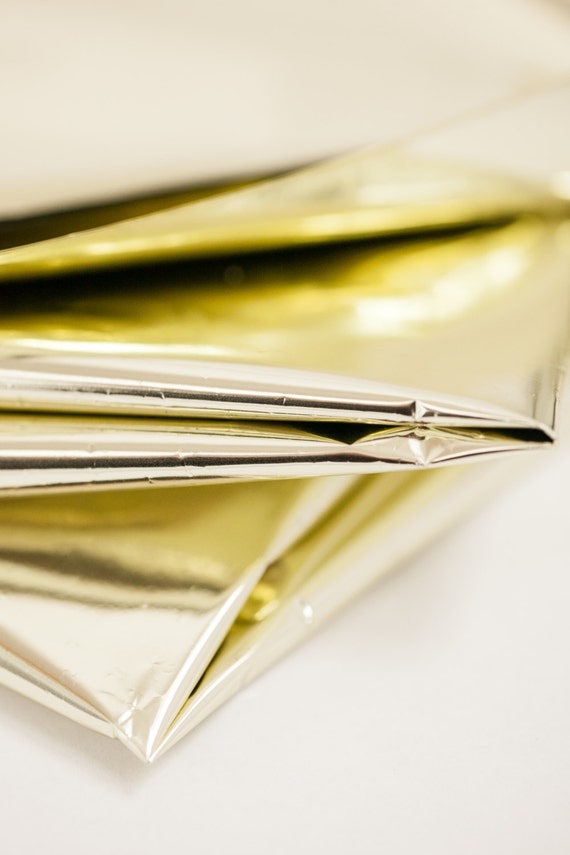 Gold Mylar Metallic Gold Mylar Tissue Paper 10 Sheets Gold Mylar