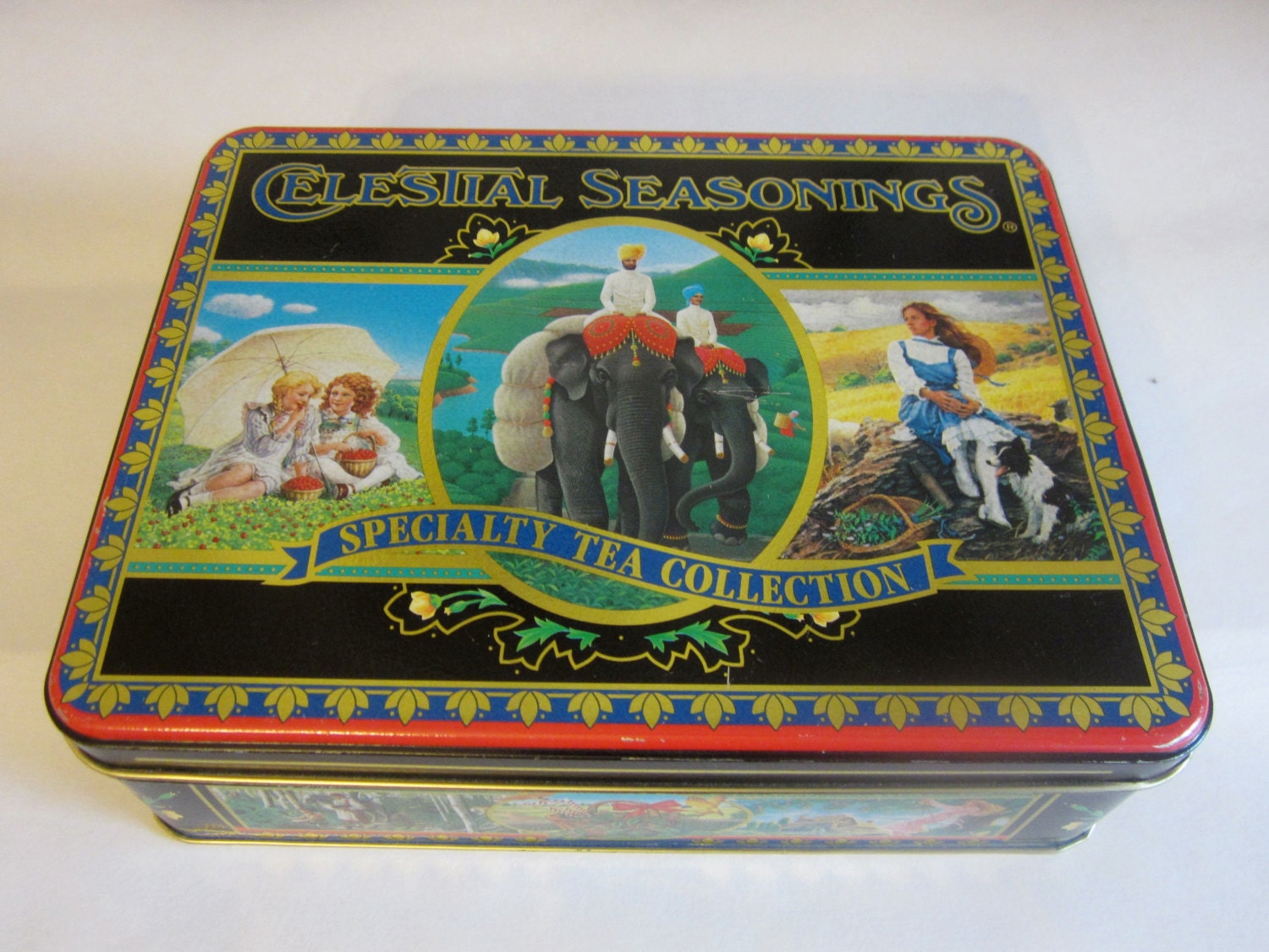 Celestial Seasonings Tea Tin Vintage by BobbiesVintageShoppe