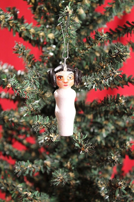 cranky princess leia peg doll christmas ornament cranky princess leia peg doll christmas ornament