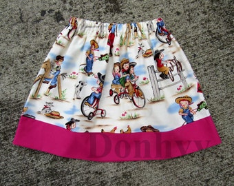 Girl's Cowgirl Skirt. Cowgirl Skirts for Kids. Children Skirt in All Sizes: 6 Months_8