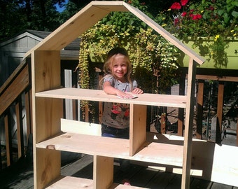 Kids Book Shelf, Bookshelf, Bookcase, Wooden Bookshelf, House Shape
