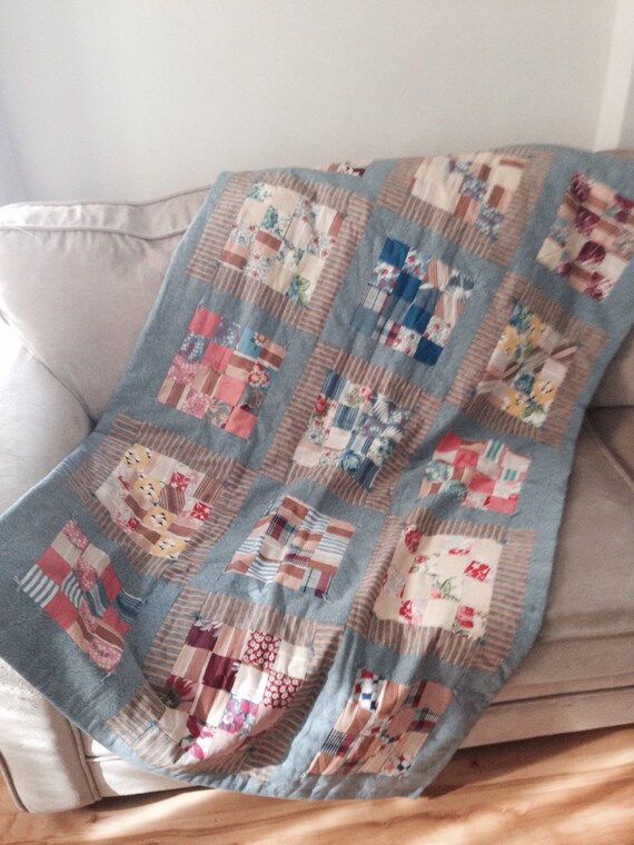 Free SHipping ~ Handmade Baby Quilt ~ Gender Neutral ~ Perfect Handmade Gift ~ "Prairie"