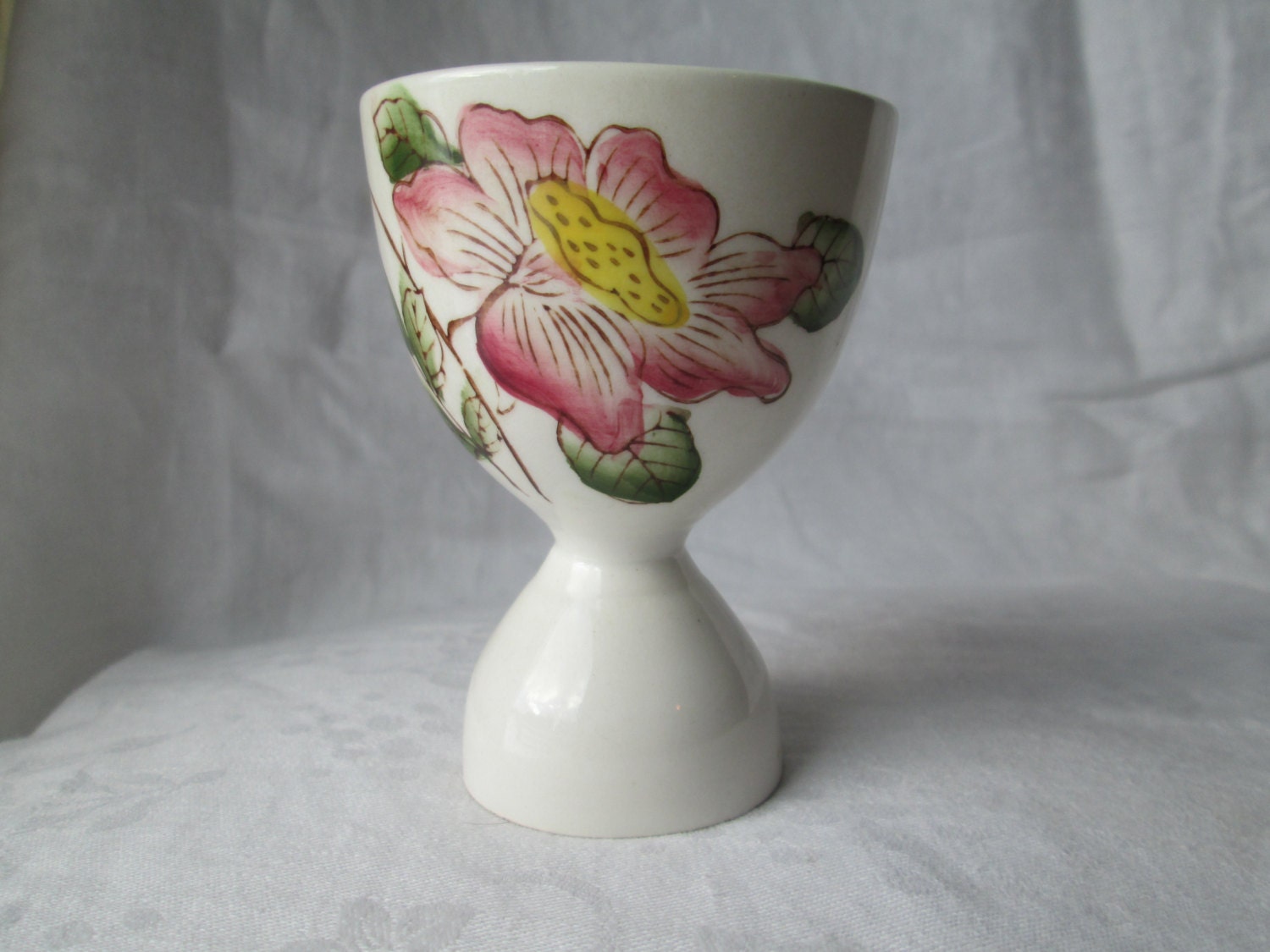 Vintage Hand Painted Double Sided Egg Cup, Porcelain Cup Made in Japan Haute Juice
