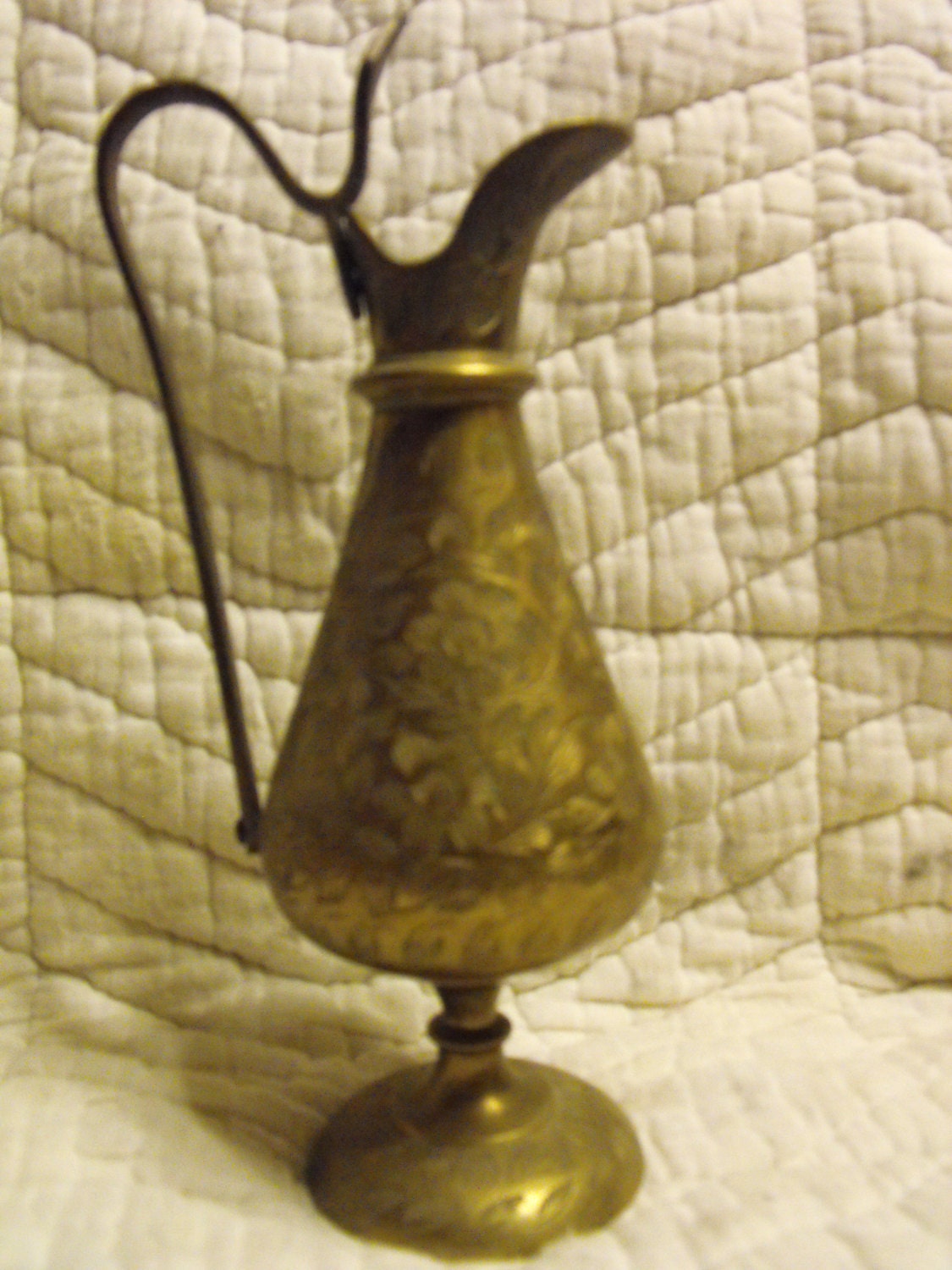 Vintage Solid Brass serving pitcher From India ID 10323 6 Haute Juice