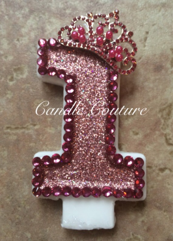 Items similar to Girls Princess First Birthday Candle on Etsy
