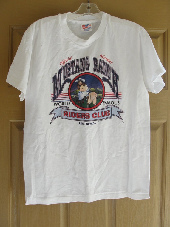 1990's Mustang Ranch t-shirt 1993 Men size by bringinitbackvintage