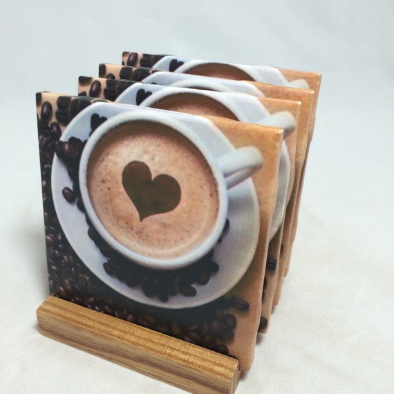 HANDMADE Coffee Lover Drink Coasters Set of