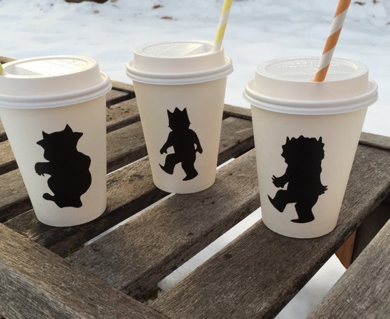 WhEre The WILD things are Chalkboard Labels for hot cocoa bar or mason jars baby shower birthday party decorations decor favor decals Il_570xn