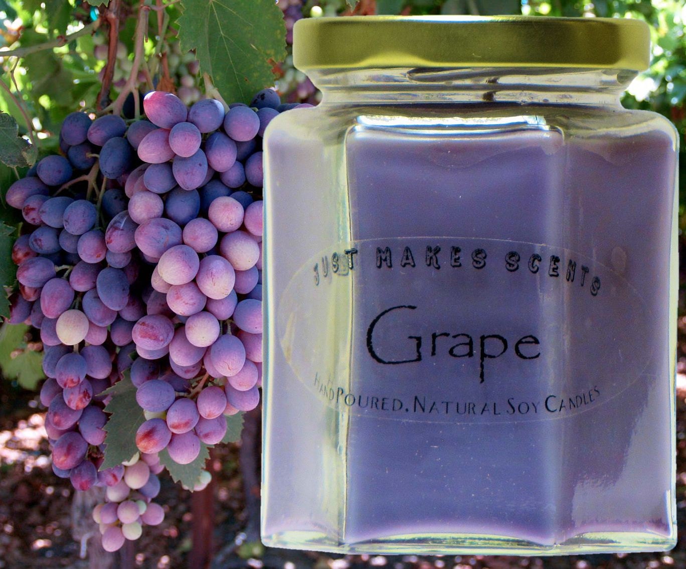 Grape Scented Soy Candle Free Shipping on Mix & Match Orders