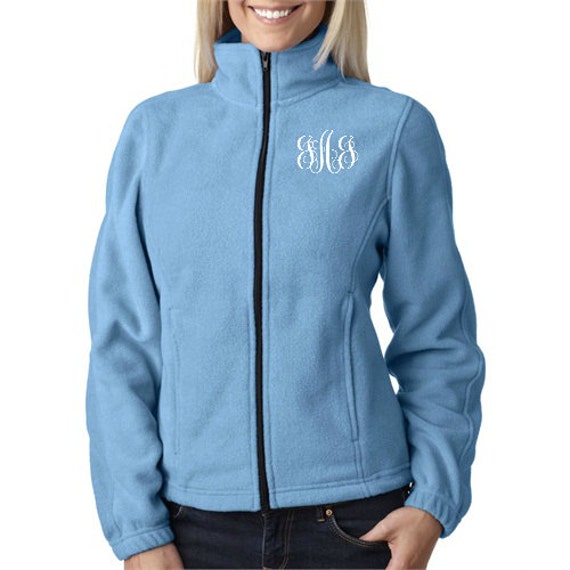 Monogram Fleece Jacket Personalized Cozy Fleece by LLMonograms