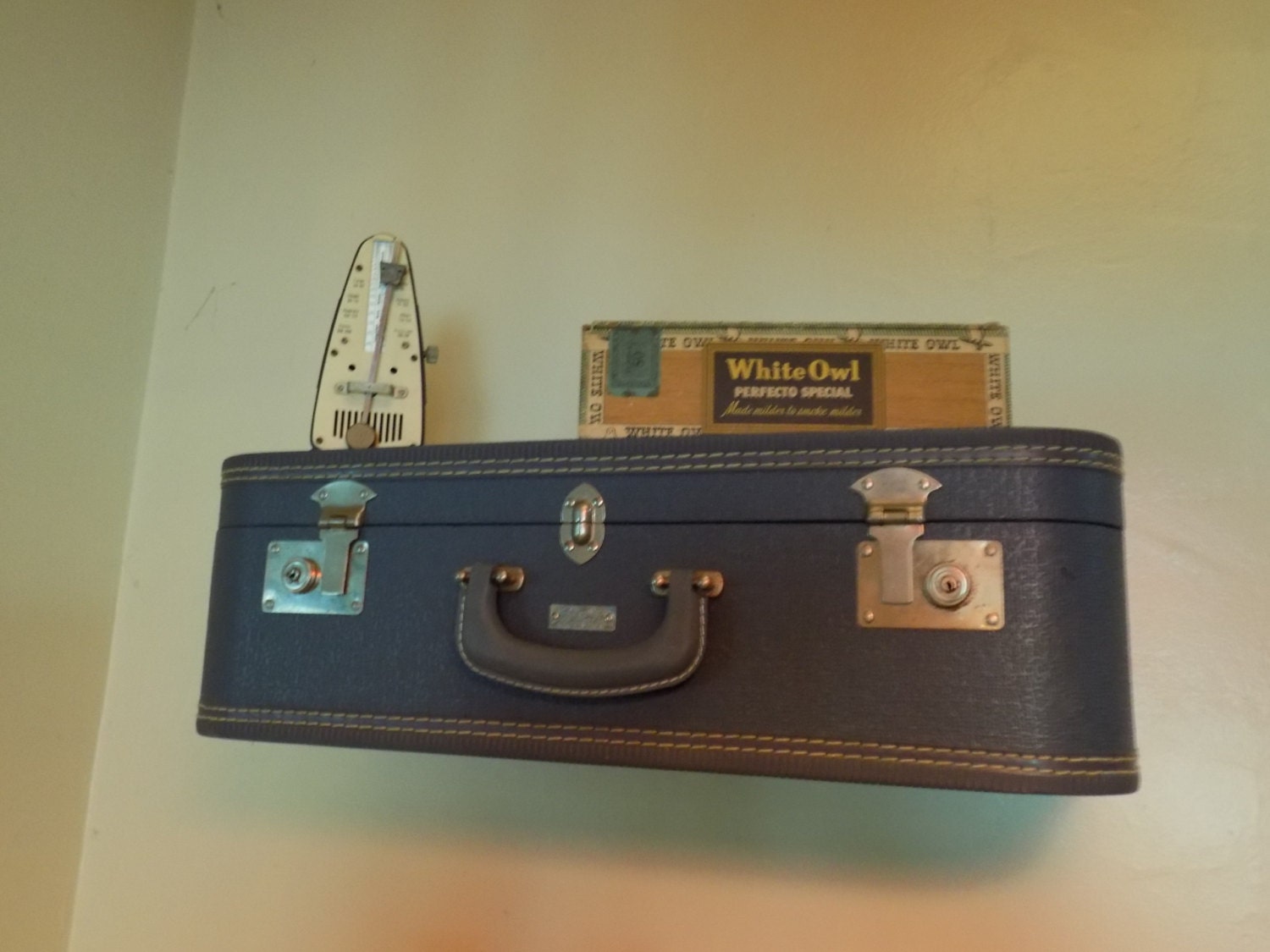 Vintage Suitcase Wall Shelf Repurposed Luggage Suitcase