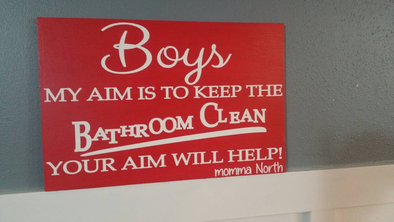 Toilet Decal BOYS Our Aim Keep the Bathroom Clean Bathroom