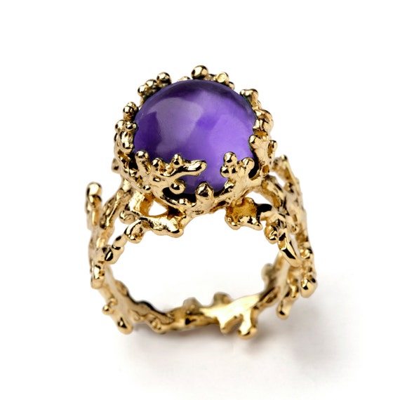 Purple gold wedding ring