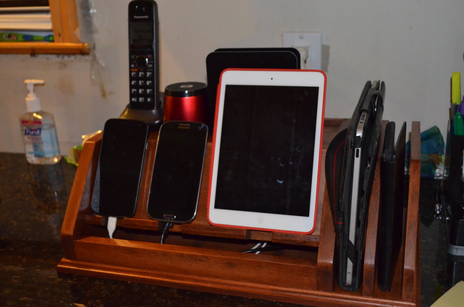Phone Charging Station for multiple phones and tablets. Solid