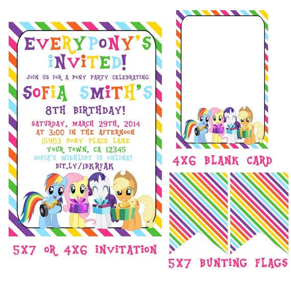 DIY Printable My Little Pony Rainbow Birthday by shoptinyanchor