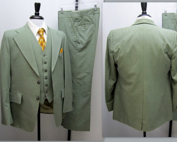 Vintage 70s Three Piece Suit Lord and Taylor Mens Suit Three