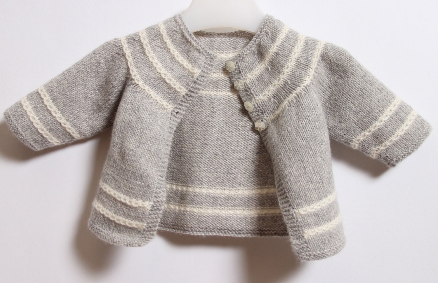 Baby Cardigan / Knitting Pattern Instructions in English