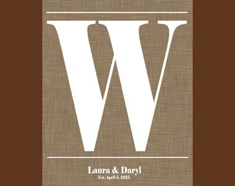 Outdoor Wedding Decorations, Rustic Wedding, Guests' Signature Print, Guestbook Alternative, Keepsake Signature Initial Print