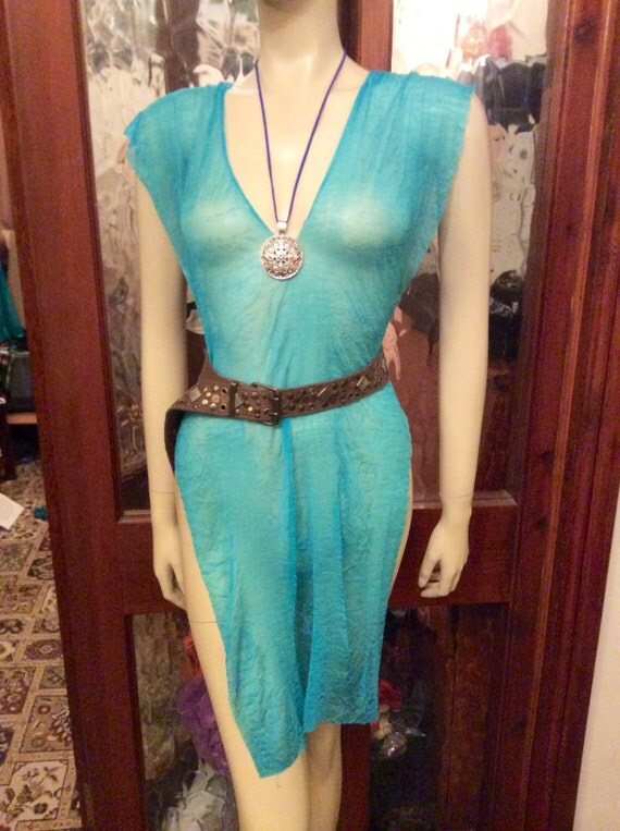 Kajira+Clothing New ATAURIA Gorean Kajira Turquoise Ta-Teera Pleasure Slave Outfit ...